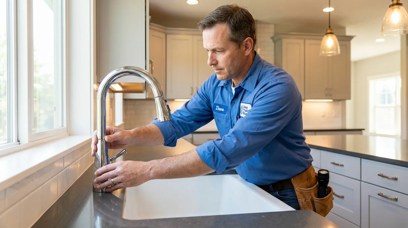 Kitchen faucet installation by Johns Plumbing LLC in Sundown
